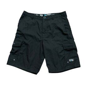 Salt Life SLX-QD‎ Vapor Stretch Black Board Shorts Swim Bathing Suit Size 30